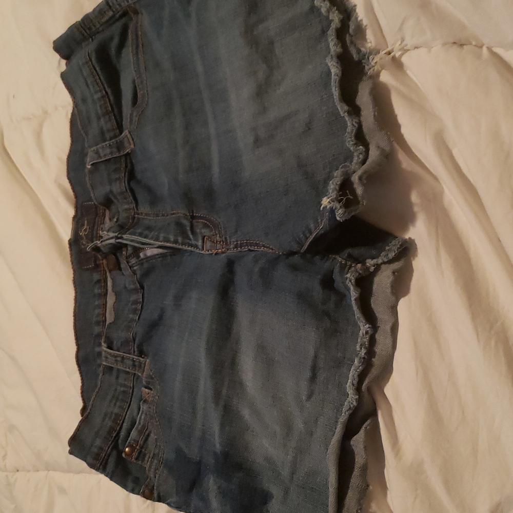 Worn short shorts